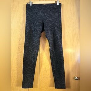 Matty M Black/Midnight Blue Patterned Leggings